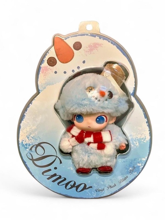 POP MART Other - Pop Mart DIMOO Winter Snowman Vinyl Plush Pendant Blister Pack, NIB New Rare